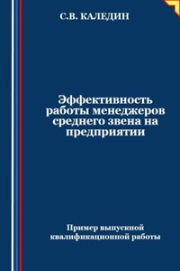 Эффективность работы менеджеров среднего звена на предприятии