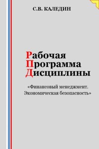 Рабочая программа дисциплины «Финансовый менеджмент. Экономическая безопасность»